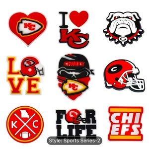 Kansas City Chiefs Football Shoe Charms | Croc Charms & Jibbitz